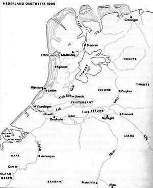 The Low Countries in ca. 1000 AD